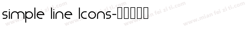 simple line lcons字体转换